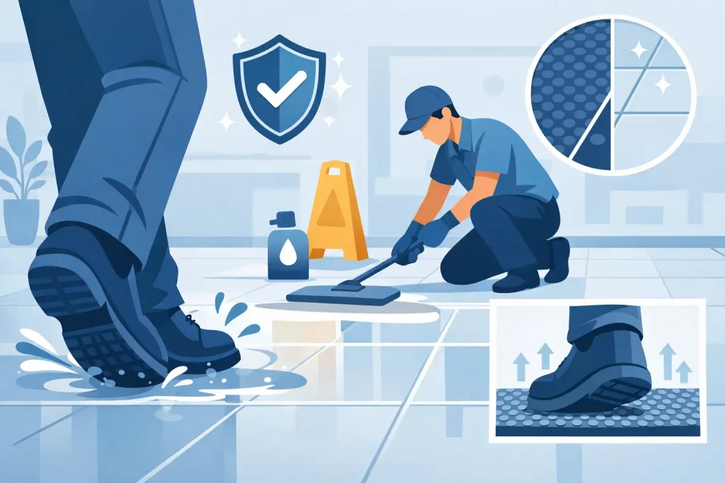 How to Improve Traction on Tile Floors Safely