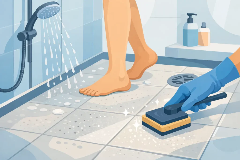 Residential Shower Floor Anti Slip Treatment