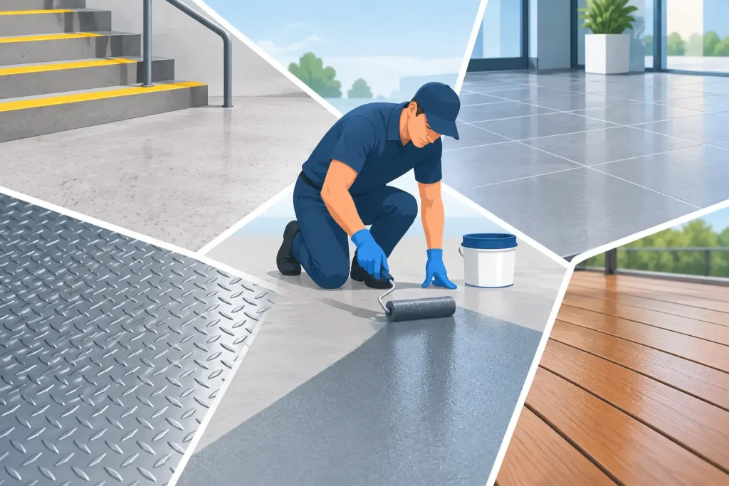 Best Surfaces for Traction Treatment in Real Jobs